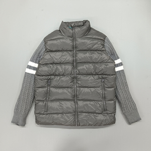 Veste matelassée personnalisée pour l'hiver <span class=keywords><strong>Patch</strong></span> rembourré en duvet bulle Manches tricotées de travail - Product Image 2