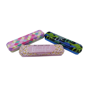 Tin pencil case with customized printing as metal box packaging