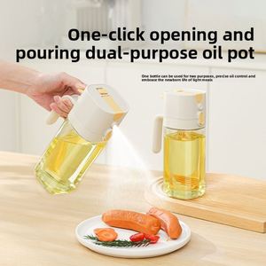 Modern Glass Oil <b>Pot</b> Automatic Opening Closing Oil Tank Soy <b>Sauce</b>/Vinegar Seasoning Bottle Kitchen Oil Spray Bottle Two-In-One - Product Image 4