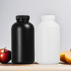 100cc 200cc 500cc 1000c Negro Cuidado DE LA SALUD Tableta Contenedor de polvo Boca ancha Cápsula de píldora de vitamina vacía <span class=keywords><strong>Botella</strong></span> de plástico - Product Image 1