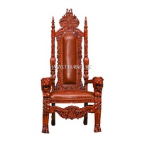 Nouveau Sculpté En Bois Antique Gothique Trône À Vendre