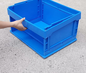 Panier pliable en PP de qualité alimentaire, fabriqué en Chine, pour le stockage et le <span class=keywords><strong>transport</strong></span> de légumes frais, de fruits, de poissons, caisses de manutention, conteneur empilable pour la récolte - Product Image 5