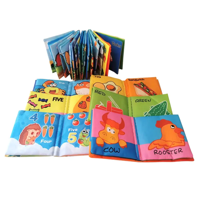 Игрушки для раннего образования, моющиеся детские книги для ванны, игрушки, нетоксичные тканевые, мягкие детские тканевые книги, детская книга памяти