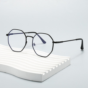 Anti Radiation Octagonal <b>Metal</b> <b>Frame</b> Eyeglasses For Women Blue Light Protection Full <b>Frame</b> PC Lens - Product Image 2
