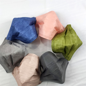 Masker Wajah sekali pakai merah muda cetak kustom untuk dewasa harga pabrik masker wajah bedah medis kualitas Premium - Product Image 5