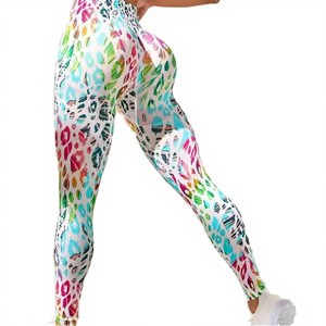 Leggings Deportivos de Cintura Alta para Mujer, Sin Costuras, de Secado Rápido, Spandex/Nailon, Largos hasta el Tobillo, Estampado 3D Tie Dye, para Gimnasio y Entrenamiento - Product Image 4