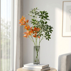 Rama Artificial de Schefflera Arboricola de 30cm-100cm, Decoración para Bodas, Arreglo de Plantas Verdes - Product Image 1