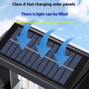 Lampe murale extérieure solaire IP65 avec détecteur de mouvement LED, petite taille, modes multiples pour l'éclairage de jardin et de villa - Product Image 4