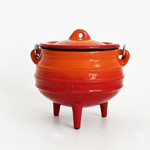 Commercio all'ingrosso pesante in ghisa smaltata vasetta Potjie per campeggio all'aperto zuppa Potjiekos - Product Image 5