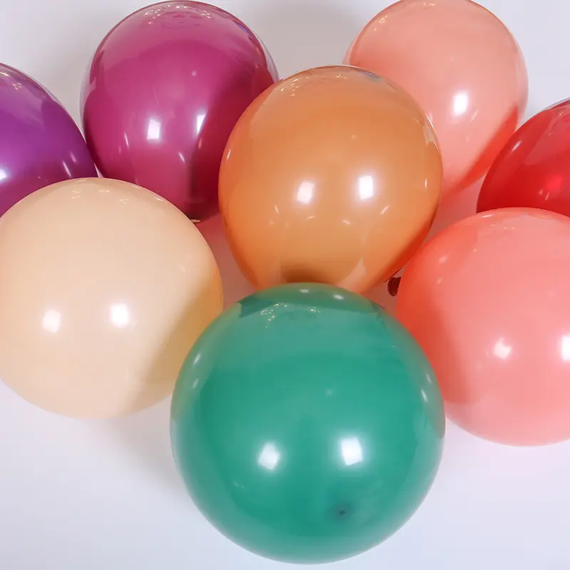 10 inç düğün parti doğum günü sahne süslemeleri Retro renk lateks balon