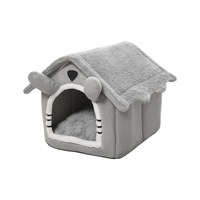 Cama Plegable Moderna para Mascotas, Cueva Cálida de Felpa Suave para Gatos, Perros y Conejos, con Cojín Extraíble, 3 Tamaños, Acogedora para Todas las Estaciones