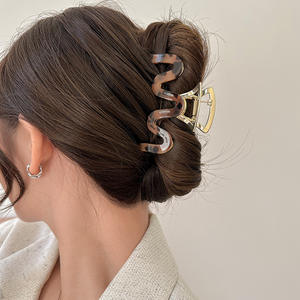 Pinza de Pelo Estilo Coreano con Diseño de Leopardo y Ondas, Vintage Y2K, para Mujer - Product Image 4