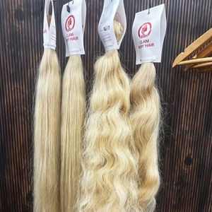 Extensions de cheveux humains blonds ondulés 613, collection de qualité supérieure, prix en gros - Product Image 1