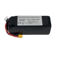 Batterie LiPo haute décharge 6S 22,2V 10000mAh 60C 222Wh, pack de batterie rechargeable grande capacité pour drone de course FPV UAV