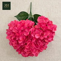 Buket Bunga Hydrangea Sutra Buatan Grosir, Rangkaian Bunga Palsu untuk Dekorasi Pintu Masuk Pernikahan dan Centerpiece