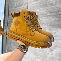Nouvelles Arrivées Automne 2026 : Bottes Mi-Mollet Unisexe Jaunes Polyvalentes et Élégantes, Style Hong Kong Tendance, Inspirées Instagram, pour Couples