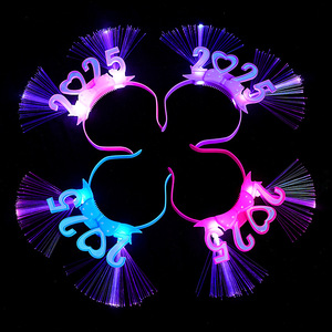 Diadema Digital de Fibra Óptica 2026, 23x21cm, Luminosa, con Forma de Corazón, para Fiestas de Año Nuevo, para Niños - Product Image 4