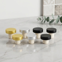 Bouchon de bouteille en polymère en forme de T, finition métallique, moderne, hermétique, pour cadeau de fête ou bar