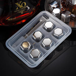 Ensemble d'outils de bar, 8 pièces, refroidisseurs à vin, glaçons en métal, acier inoxydable, réutilisables, ensemble de pierres à whisky - Product Image 3