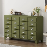 Armoire de rangement en métal à plusieurs tiroirs |   Commode de style apothicaire moderne à 20 tiroirs, construction robuste, montage facile pour la maison ou le bureau
