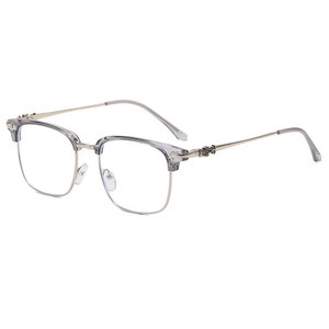 Eyebrow-Shaped Rectangle Eyeglasses Frames Full-Frame <b>PC</b> Lens Blue Light Protection For Men - Product Image 5