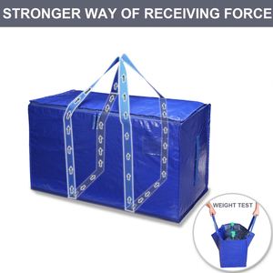 Sacs de déménagement extra-larges en deux parties avec fermeture éclair et poignée de transport, recyclables, en PE moyen, impression personnalisée, pour un déménagement domestique pratique - Product Image 4