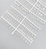 Lettres en plastique de 1/2 pouces pour panneau de lettres en feutre de bois, vente en gros