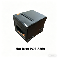 Printer Thermal POS-8360 Auto Cutter 80mm untuk Struk, Penggunaan Bisnis, Terhubung Bluetooth USB LAN, Harga Murah, Ready Stock, Kecepatan 220MM/S