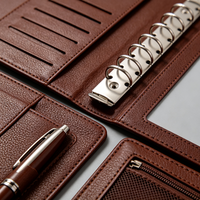 Porte-documents A4 en cuir PU avec organiseur, classeur à 6 anneaux, calculatrice, pochette pour tablette, logo personnalisé, cadeau promotionnel, vente en gros