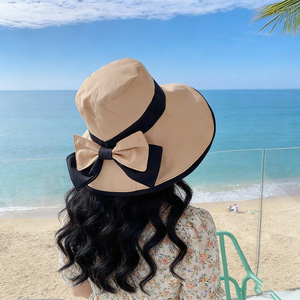 Chapeau <span class=keywords><strong>de</strong></span> soleil d'été pour femme à rayures brodées, protection UV, large bord, respirant, réglable, pour voyage, <span class=keywords><strong>plage</strong></span> et extérieur - Product Image 4