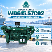 Moteur principal marin SINOTRUK WD615.57C02 6 cylindres 245 kW 333 CV 1800 tr/min pour bateau de pêche, bateau de transport de marchandises et bateau de travail