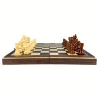 Jeu d'échecs magnétique de luxe haut de gamme en bois de 12 pouces avec table d'échecs - Cadeau éducatif pour enfants
