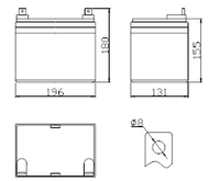 Batterie de stockage AGM à cycle profond de 12 volts Batterie plomb-acide AGM solaire de 12 V et 33Ah