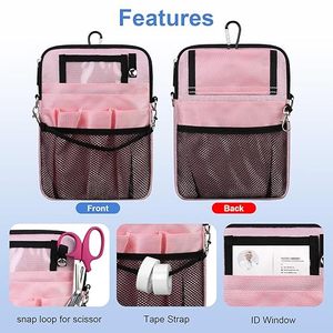 Custom <b>Nurse</b> Waist Pouch Organizer with Medical Gear Pockets and Tape Holder for Emergency Supplies Pink Fanny Pack - Product Image 2
