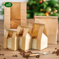 Sac d'emballage pour pain et toasts en papier kraft écologique recyclable de qualité alimentaire imprimé sur mesure VVG avec fenêtre pour les restaurants à emporter