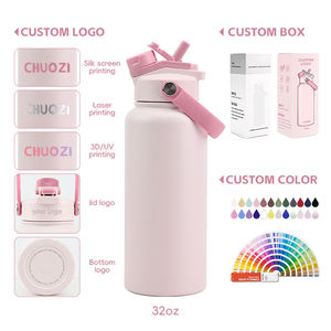 Botella de Agua Deportiva sin BPA con Logotipo Personalizado, Vaso Térmico de Viaje de Doble Pared, Termo de Acero Inoxidable al Vacío para Beber Agua - Product Image 4