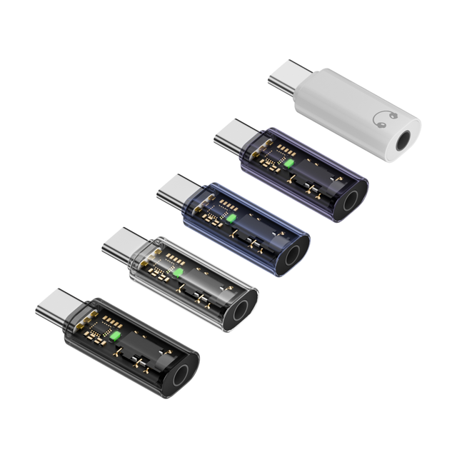 Smart Transfer USB C 3.5mm Jack Aux Audio DAC Adapter Converter USB C 3.5mm Headphone for Mobile Phones