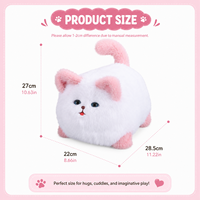 Jouet interactif électrique en peluche pour chat EPT, yeux clignotants, enregistrement vocal, répétition de la voix, capteur tactile, son d'alimentation, jouet pour animaux de compagnie pour enfants