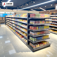 Étagères de supermarché JIUSHUN, rayonnages de marché, rayonnages métalliques robustes personnalisés pour supermarché