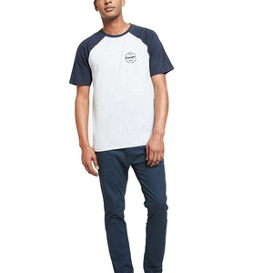 T-shirt imprimé personnalisé pour <span class=keywords><strong>homme</strong></span>, combinaison de couleurs graphiques, manches courtes raglan, col rond, 100% coton, couleur <span class=keywords><strong>pastel</strong></span> - Product Image 6