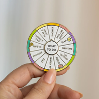 Broche rotative interactive personnalisée en alliage de zinc avec émail, pour revers de veste