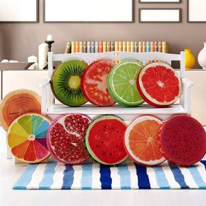 Cojín de asiento diseño de frutas redondo suave Tatami silla de oficina jardín de infantes dibujos animados lindo Pad Home <span class=keywords><strong>Deco</strong></span> almohada - Product Image 2