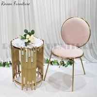 Table ronde en or pour décoration, table à gâteaux, pour mariage, événement, nouveauté, 2020