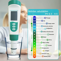 Compteur Multifonction 5-en-1 pH/TDS/EC/Sel/Température pour Aquaculture, Testeur de Qualité de l'Eau pour Aquarium et Bassin à Poissons
