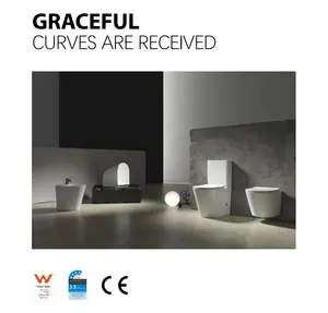 OVS CE Europa sanitaryware novo design cerâmico banheiro moderno liberação rápida assento duas peças cerâmica vaso sanitário