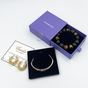 <strong>White</strong> Recycle Paper Customised LOGO Slide Drawer Bracelet Cardboard <strong>Jewellery</strong> <strong>Boxes</strong> - Product Image 1