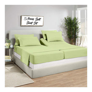 Çizgili kraliçe nevresim takımı otel lüks % 1800 yatak çarşafları ve yastık kılıfı - Product Image 6