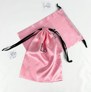 Custom Logo Silk Satin <b>Drawstring</b> Gift <b>Bags</b> Hair Jewelry <b>Makeup</b> <b>Drawstring</b> Packaging Pouch Satin <b>Bag</b> for Clothes - Product Image 2