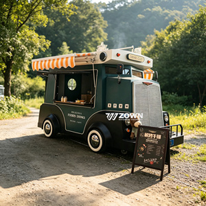Chariot de vente de nourriture léger et portable, sur mesure, pour bubble tea, café, hot-dogs - Product Image 1