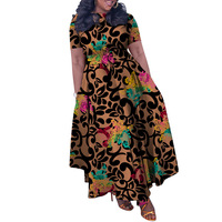 Robe d'été élégante pour femmes robe longue décontractée manches courtes détail à lacets grande taille Service OEM personnalisable disponible